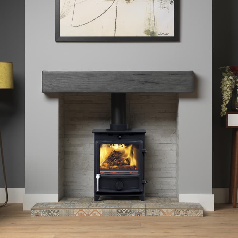 Grey Oak Timber Effect Beam fireplace beam