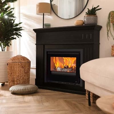 Professional freestanding stove installation