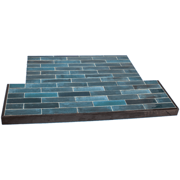 Lume Blue fireplace hearth