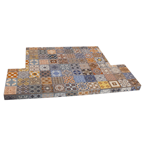 Tapestry fireplace hearth