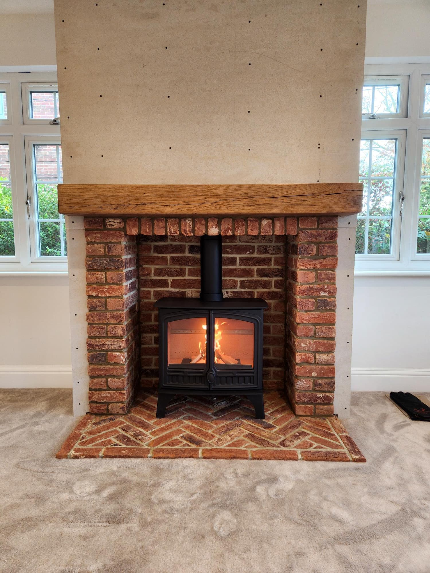 Wood burner installation