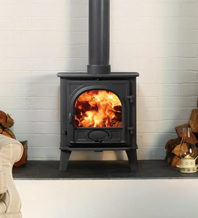 Wood burning stove installation